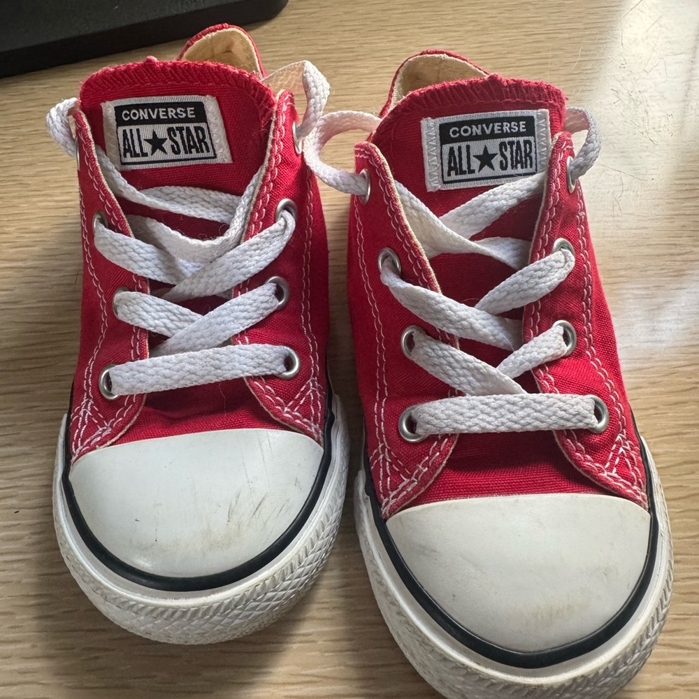 Converse Toddler Red Canvas Sneakers